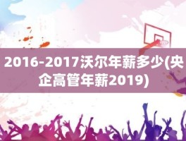 2016-2017沃尔年薪多少(央企高管年薪2019)