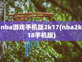 nba游戏手机版2k17(nba2k18手机版)