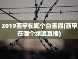 2019西甲在哪个台直播(西甲在哪个频道直播)