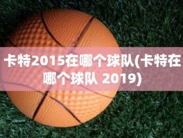 卡特2015在哪个球队(卡特在哪个球队 2019)