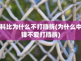 科比为什么不打挡拆(为什么中锋不爱打挡拆)