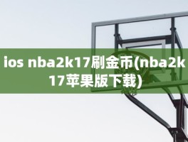 ios nba2k17刷金币(nba2k17苹果版下载)