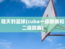 程天豹篮球(cuba一级联赛和二级联赛)