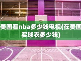 美国看nba多少钱电视(在美国买球衣多少钱)