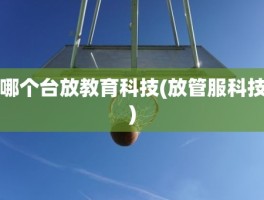 哪个台放教育科技(放管服科技)