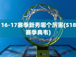 16-17赛季新秀哪个厉害(S18赛季典韦)