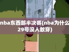 nba东西部半决赛(nba为什么29号没人敢穿)