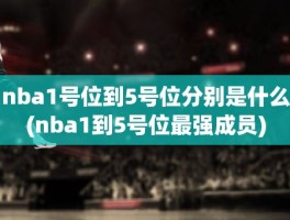 nba1号位到5号位分别是什么(nba1到5号位最强成员)