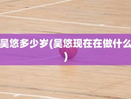 吴悠多少岁(吴悠现在在做什么)