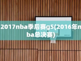 2017nba季后赛g5(2016年nba总决赛)