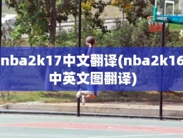 nba2k17中文翻译(nba2k16中英文图翻译)