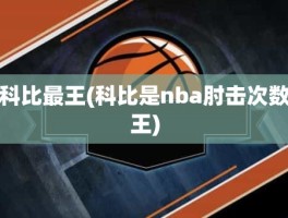 科比最王(科比是nba肘击次数王)