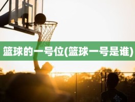 篮球的一号位(篮球一号是谁)