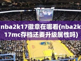 nba2k17徽章在哪看(nba2k17mc存档还要升级属性吗)