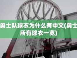 勇士队球衣为什么有中文(勇士所有球衣一览)