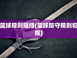 篮球规则阻挡(篮球防守规则犯规)