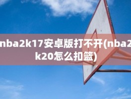 nba2k17安卓版打不开(nba2k20怎么扣篮)