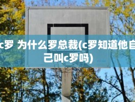 c罗 为什么罗总裁(c罗知道他自己叫c罗吗)