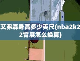 艾弗森身高多少英尺(nba2k22臂展怎么换算)