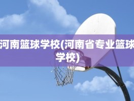 河南篮球学校(河南省专业篮球学校)