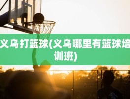 义乌打篮球(义乌哪里有篮球培训班)