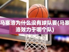 马塞洛为什么没有球队要(马塞洛效力于哪个队)