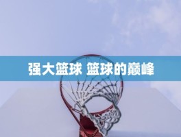 强大篮球 篮球的巅峰