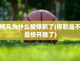 柯凡为什么被停职了(停职是不是快开除了)