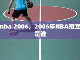 nba 2006，2006年NBA冠军是谁