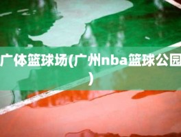 广体篮球场(广州nba篮球公园)