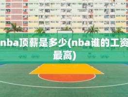 nba顶薪是多少(nba谁的工资最高)