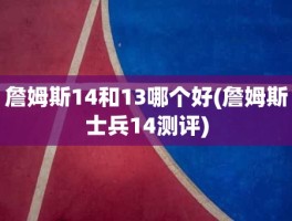 詹姆斯14和13哪个好(詹姆斯士兵14测评)