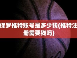 保罗推特账号是多少钱(推特注册需要钱吗)