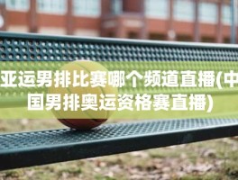 亚运男排比赛哪个频道直播(中国男排奥运资格赛直播)