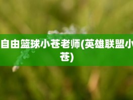 自由篮球小苍老师(英雄联盟小苍)