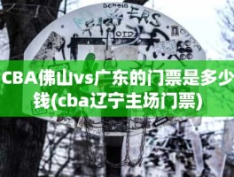 CBA佛山vs广东的门票是多少钱(cba辽宁主场门票)