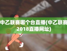 中乙联赛哪个台直播(中乙联赛2018直播网址)