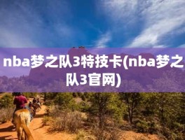 nba梦之队3特技卡(nba梦之队3官网)