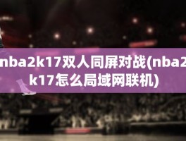 nba2k17双人同屏对战(nba2k17怎么局域网联机)