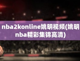 nba2konline姚明视频(姚明nba精彩集锦高清)