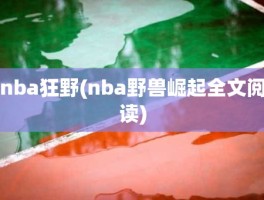 nba狂野(nba野兽崛起全文阅读)