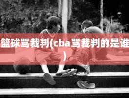 篮球骂裁判(cba骂裁判的是谁)