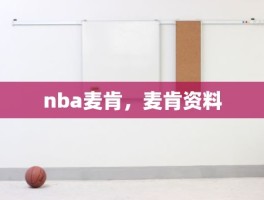 nba麦肯，麦肯资料