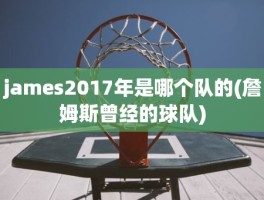 james2017年是哪个队的(詹姆斯曾经的球队)