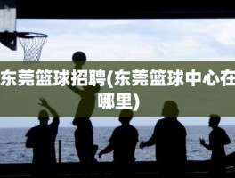 东莞篮球招聘(东莞篮球中心在哪里)
