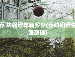 乔 约翰逊年新多少(乔约翰逊生涯数据)