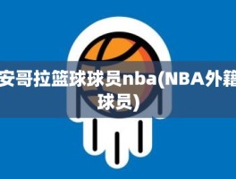 安哥拉篮球球员nba(NBA外籍球员)