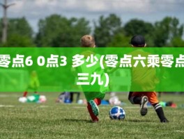 零点6 0点3 多少(零点六乘零点三九)