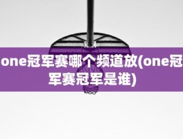 one冠军赛哪个频道放(one冠军赛冠军是谁)