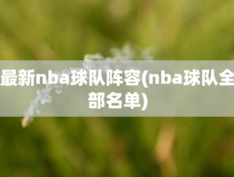 最新nba球队阵容(nba球队全部名单)